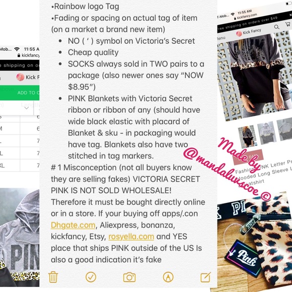 ๐ซSTOP BUYING FAKE VS PINK โ
KNOW your stuff! - Picture 9 of 12